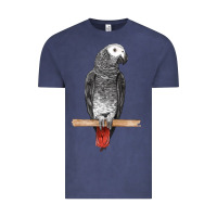 Vintage Denim African Gray Parrot Bird Vintage Tee - LillyAllenDesigns