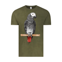 African Gray Parrot Bird Vintage Tee | Teevron