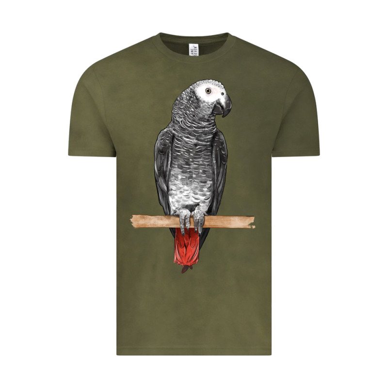 African Gray Parrot Bird Vintage Tee by LillyAllenDesigns | Teevron