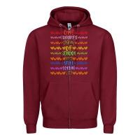 Burgundy one hundred days of school and still loving it! Zipper Hoodie - Artiststas