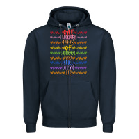 Navy one hundred days of school and still loving it! Zipper Hoodie - Artiststas