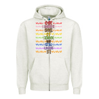 Oatmeal Heather one hundred days of school and still loving it! Zipper Hoodie - Artiststas