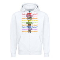 White one hundred days of school and still loving it! Zipper Hoodie - Artiststas