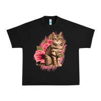 Black floral cat Urban Heavy Tee - Jasminsmagicworld