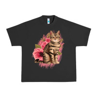 Pigment Black floral cat Urban Heavy Tee - Jasminsmagicworld