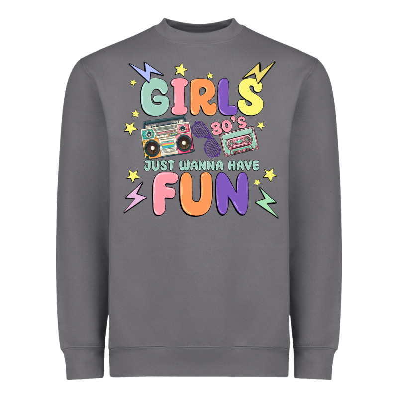 Girls Just Wanna Have Fun Heavyweight Sweatshirt by MaliasSmallBusiness | Teevron