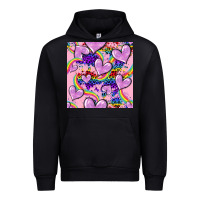 Black pride heart seamless pattern Urban Hoodie - FaDigitalArtStudio