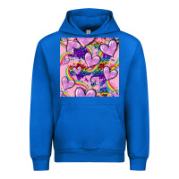 Cobalt pride heart seamless pattern Urban Hoodie - FaDigitalArtStudio