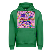 Emerald pride heart seamless pattern Urban Hoodie - FaDigitalArtStudio