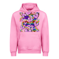 Fuchsia Pink pride heart seamless pattern Urban Hoodie - FaDigitalArtStudio