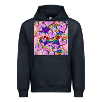 Navy pride heart seamless pattern Urban Hoodie - FaDigitalArtStudio