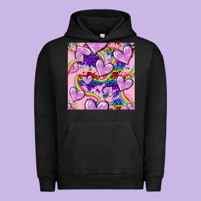Pride Heart Seamless Pattern Urban Hoodie Designed By Fadigitalartstudio