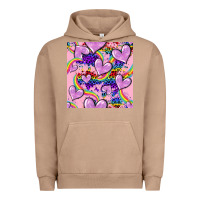 Pigment Burro pride heart seamless pattern Urban Hoodie - FaDigitalArtStudio