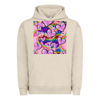 Pigment French Oak pride heart seamless pattern Urban Hoodie - FaDigitalArtStudio