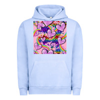 Pigment Grape Ice pride heart seamless pattern Urban Hoodie - FaDigitalArtStudio
