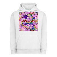 Pigment Lunar Rock pride heart seamless pattern Urban Hoodie - FaDigitalArtStudio