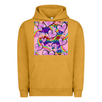 Pigment Peanut Butter pride heart seamless pattern Urban Hoodie - FaDigitalArtStudio