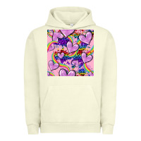Pigment Pistachio pride heart seamless pattern Urban Hoodie - FaDigitalArtStudio