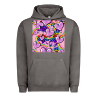 Pigment Tornado pride heart seamless pattern Urban Hoodie - FaDigitalArtStudio
