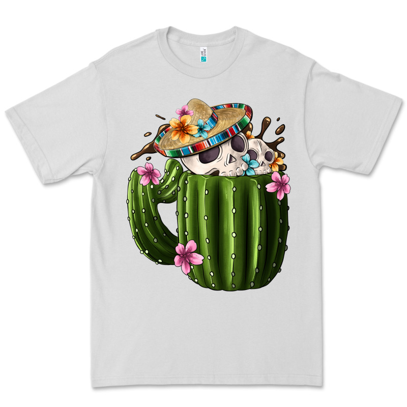 Day Of The Dead Mexican Cactus Premium Tee by FaDigitalArtStudio | Teevron