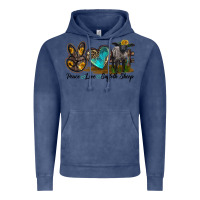 Vintage Denim Peace Love Suffolk Sheep Vintage Hoodie - LillyAllenDesigns