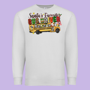 Santas Favorite Bus Driver Premium Sweatshirt Designed By Texasbilliewilder