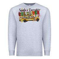 Heather Grey santas favorite bus driver Premium Sweatshirt - texasbilliewilder