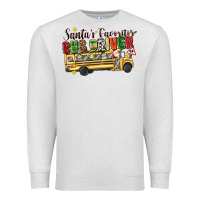 Oatmeal Heather santas favorite bus driver Premium Sweatshirt - texasbilliewilder