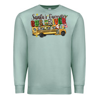 Seafoam santas favorite bus driver Premium Sweatshirt - texasbilliewilder