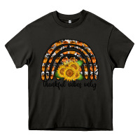Asphalt Thankful Vibes Only Heavy Core Tee - CowhideDigitalArt