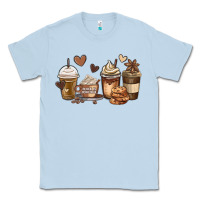 Dusty Blue melanin afro coffee cups Classic Tee - MaliasSmallBusiness