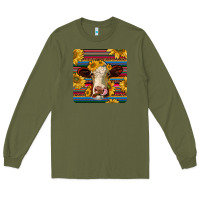 Army Green serape hereford coaster Long Sleeve Tee - JahusDesignShop