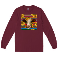 Burgundy serape hereford coaster Long Sleeve Tee - JahusDesignShop