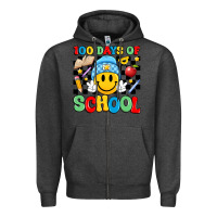 Charcoal Heather 100 days of school Zipper Hoodie - Artiststas