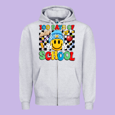 100 Days Of School Zipper Hoodie Designed By Artiststas