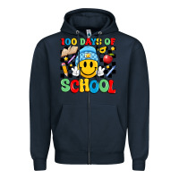 Navy 100 days of school Zipper Hoodie - Artiststas