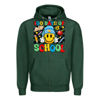 Sports Green 100 days of school Zipper Hoodie - Artiststas