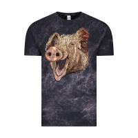 Cloud Black american yorkshire pig face Vintage Tee - LillyAllenDesigns