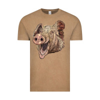 Vintage Coffee american yorkshire pig face Vintage Tee - LillyAllenDesigns