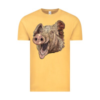 Vintage Mustard american yorkshire pig face Vintage Tee - LillyAllenDesigns