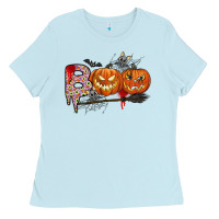 Baby Blue boo Ladies Tee - CowhideDigitalArt