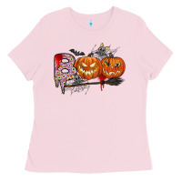 Bubblegum Pink boo Ladies Tee - CowhideDigitalArt
