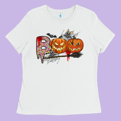 Boo Ladies Tee Designed By Cowhidedigitalart