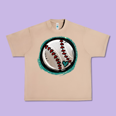 Glitter Baseball Urban Heavy Tee Designed By Jasminsmagicworld