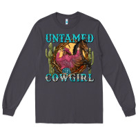 Smoke untamed cowgirl Long Sleeve Tee - NancyCooperArtShop