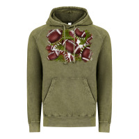 Vintage Olive football background Vintage Hoodie - BarkalooDesign