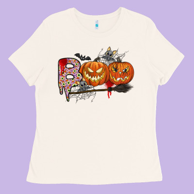 Boo Ladies Tee Designed By Cowhidedigitalart