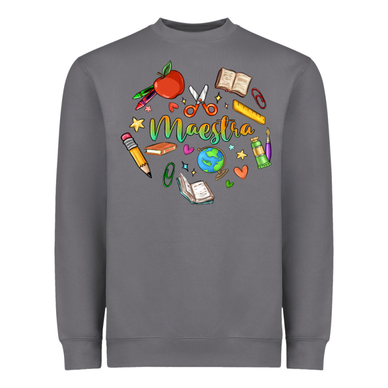 Maestra Teacher Heart Doodle Heavyweight Sweatshirt by MaliasSmallBusiness | Teevron