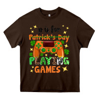 Chocolate Brown P is Patrick's Day playing games Heavy Core Tee - Neo Western