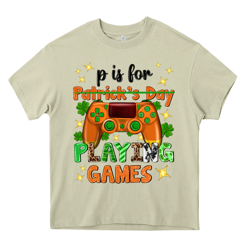 P Is Patrick's Day Playing Games Heavy Core Tee by Neo Western | Teevron
